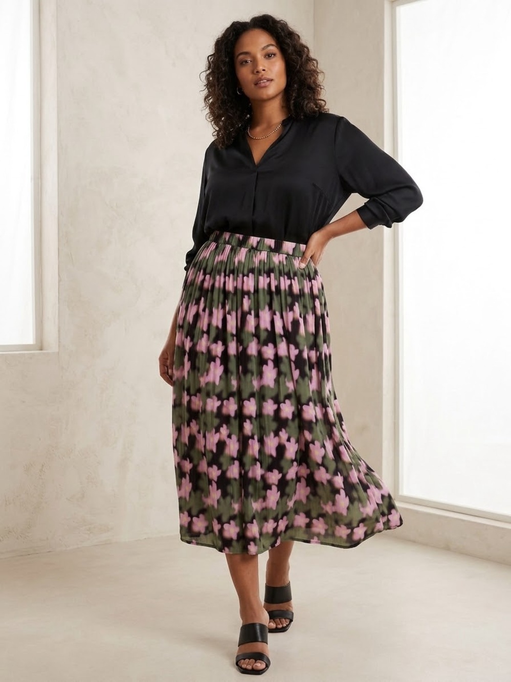 Lovechild 1979 Floral Midi Skirt Size 6